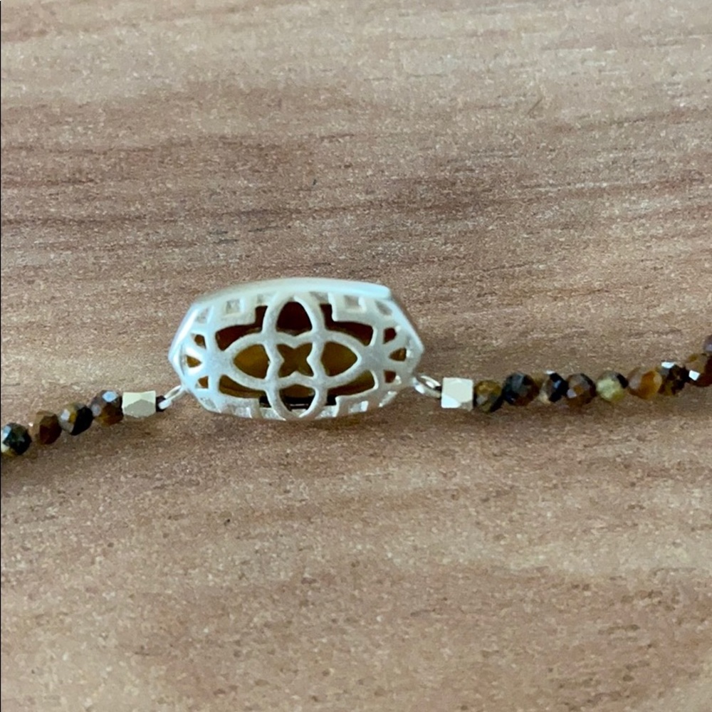 Kendra Scott Elisa Gold Beaded NecklaceTiger's Eye - Picture 6 of 8
